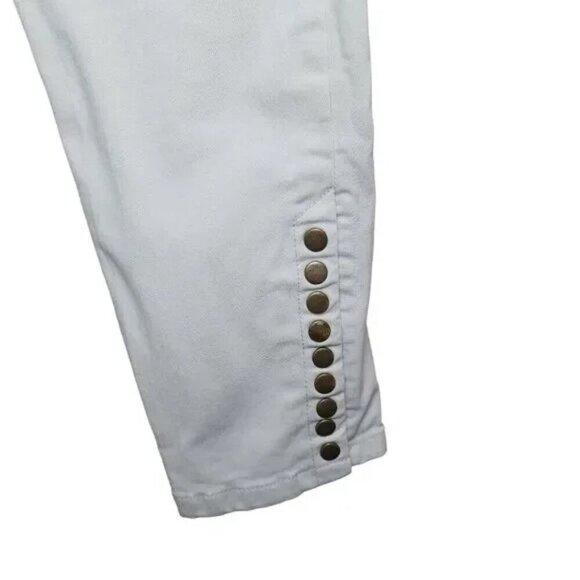 Soft Surroundings Metro White Jeggings Ankle Button Accents Petite Small - Picture 2 of 7